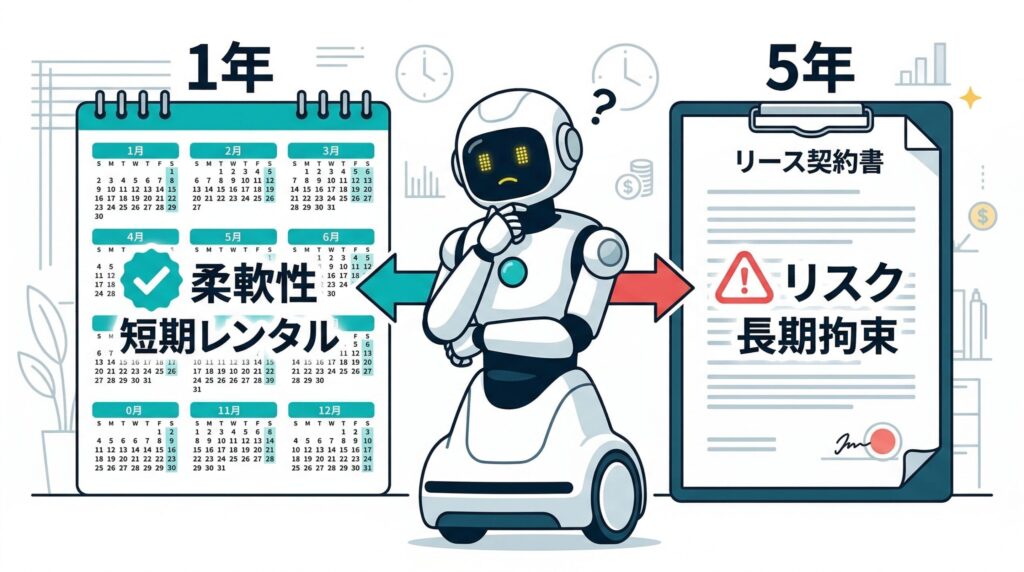 「1年契約なのに5年リース？」ビルメン会社こそ清掃ロボットのレンタルを選ぶべき理由