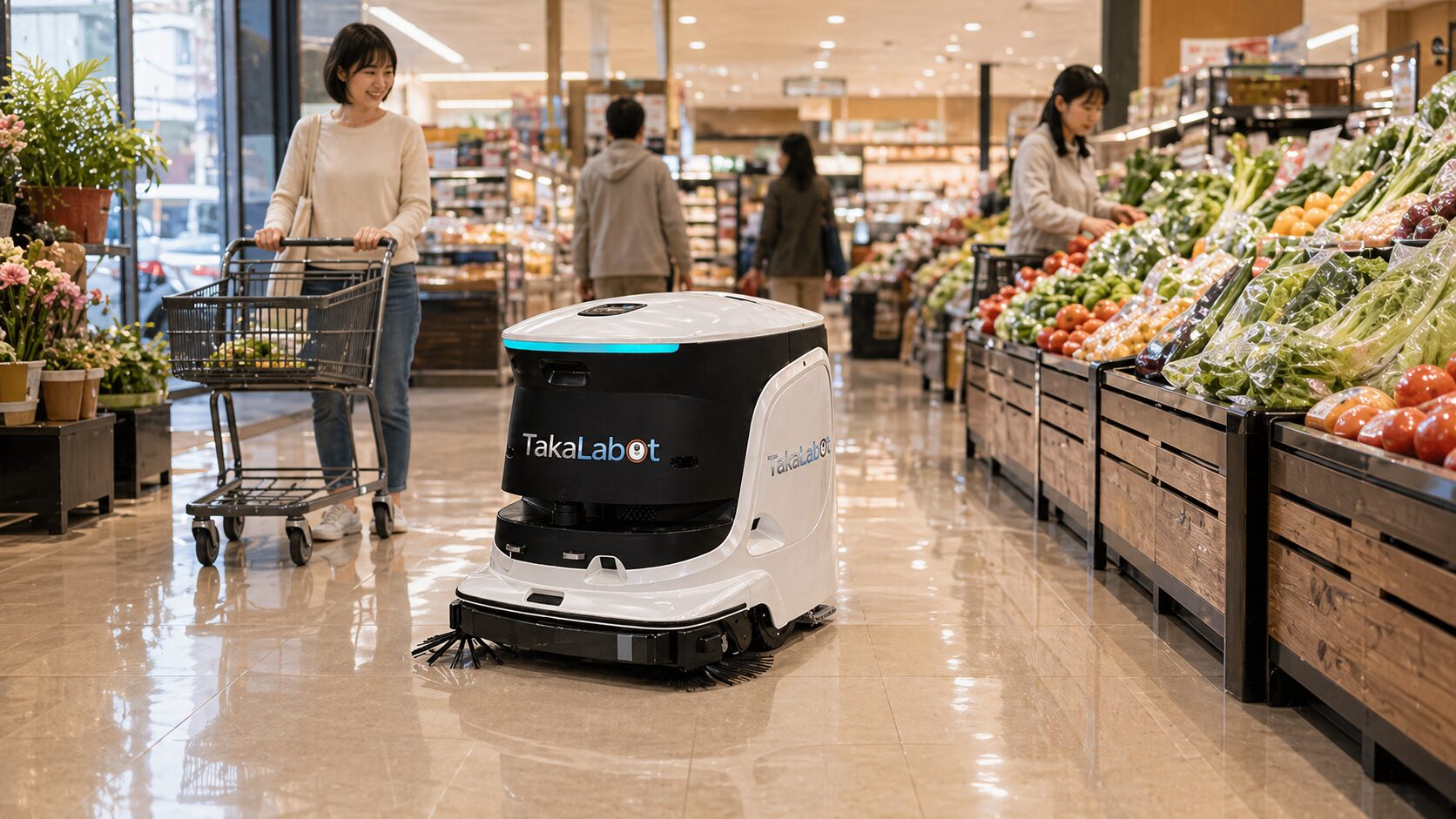 食品スーパーの清潔感は床で決まる